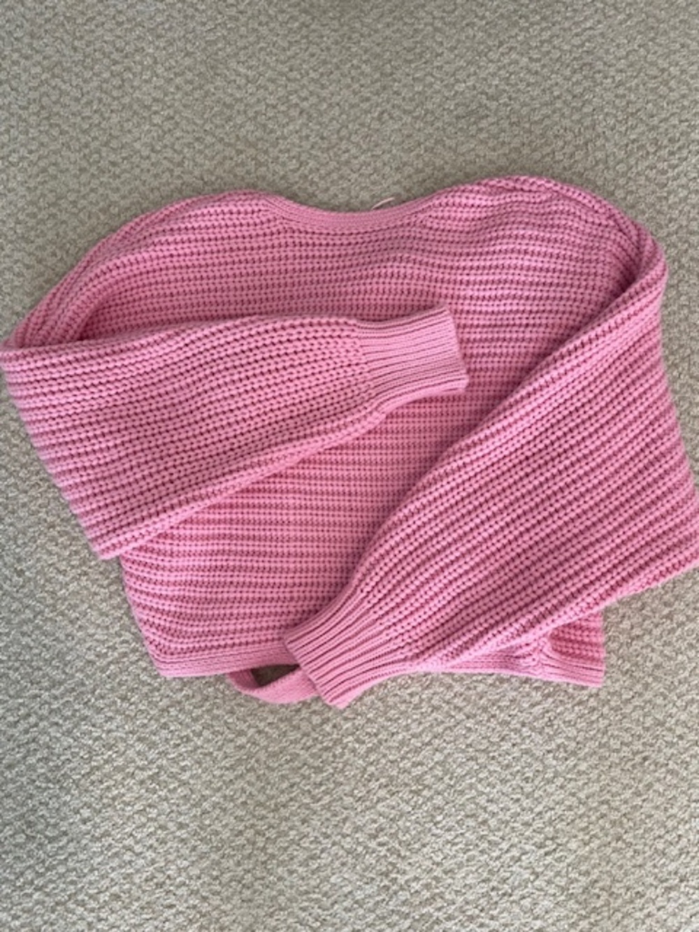 Zara Pink Knit Wrap Sweater Size Small